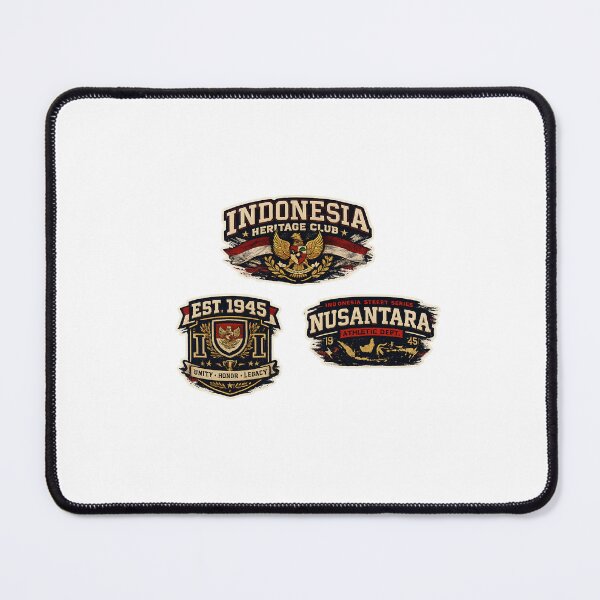 Item preview, EST. 1945 Legacy – Indonesia College Style Sticker Pack designed and sold by Wander Pop Studio.
