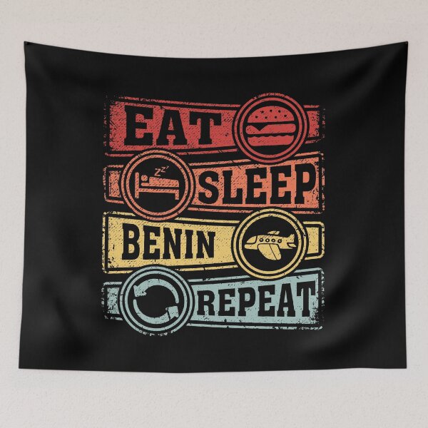 Item preview, Eat Sleep Benin Repeat designed and sold by GabbyKash.