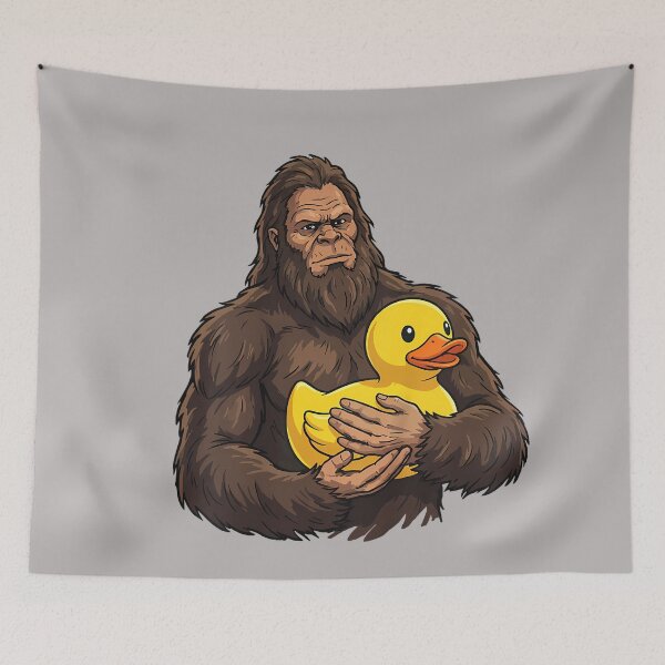 Item preview, Bigfoot Holding Rubber Duck designed and sold by GreggRoss.