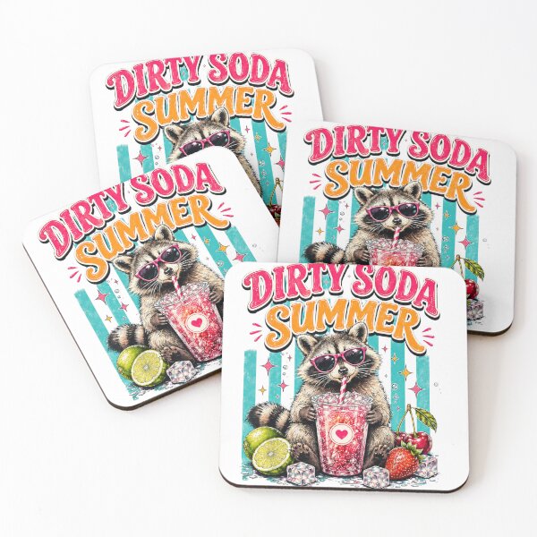 Item preview, Dirty Soda Summer Retro Raccoon Essential T-Shirt designed and sold by Maravillio.