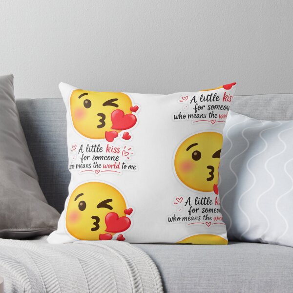 Item preview, Cute Kiss Emoji Sticker | Romantic Love Quote Design designed and sold by Ishratparween11.