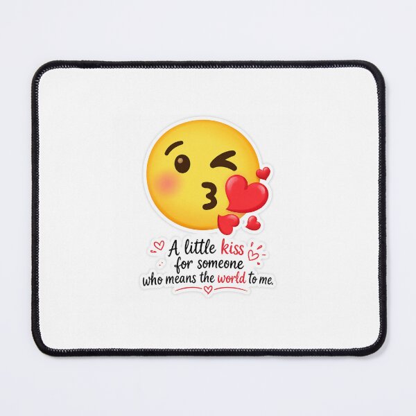 Item preview, Cute Kiss Emoji Sticker | Romantic Love Quote Design designed and sold by Ishratparween11.