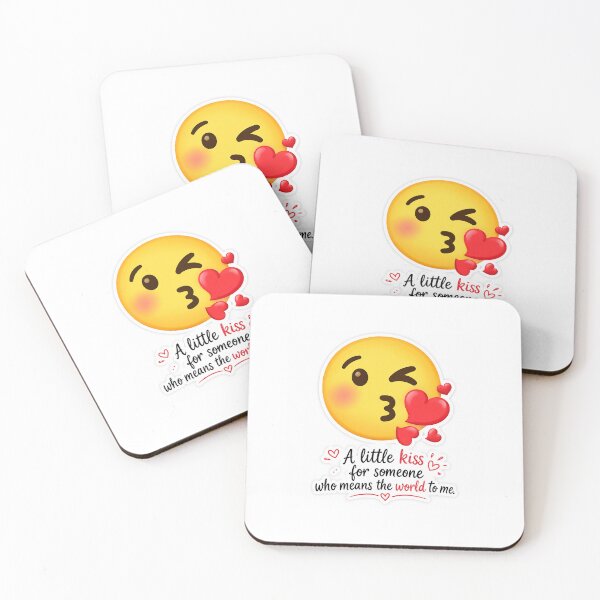 Item preview, Cute Kiss Emoji Sticker | Romantic Love Quote Design designed and sold by Ishratparween11.