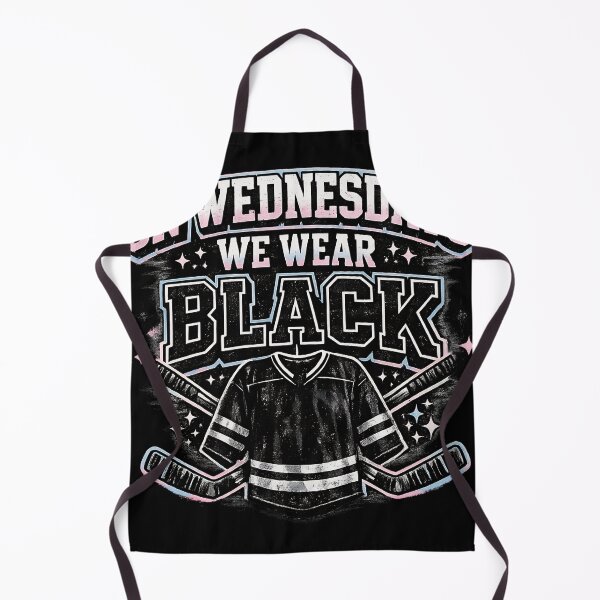 Item preview, On Wednesdays We Wear Black Hockey Varsity Trans Pride Shirt designed and sold by EchoPrint Co..