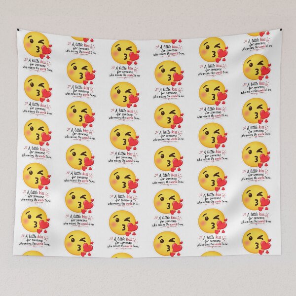 Item preview, Cute Kiss Emoji Sticker | Romantic Love Quote Design designed and sold by Ishratparween11.