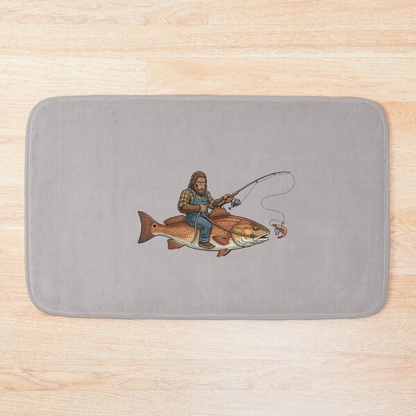Item preview, Redfish Fishing Bigfoot Riding Fisherman Funny Angler designed and sold by mjohnson9.