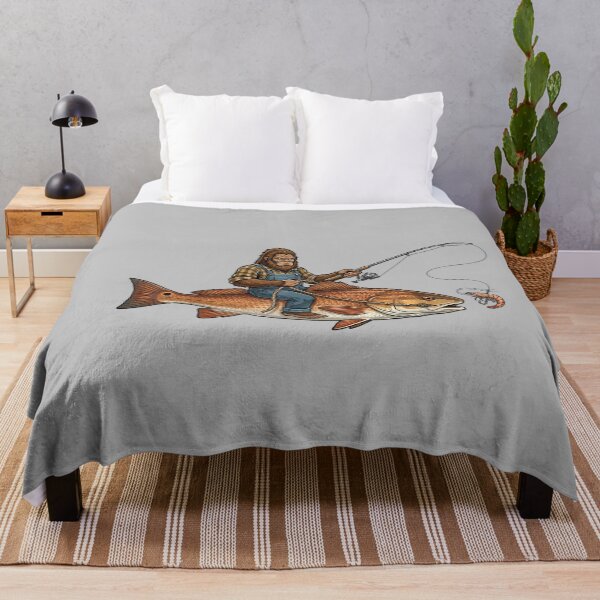 Item preview, Redfish Fishing Bigfoot Riding Fisherman Funny Angler designed and sold by mjohnson9.