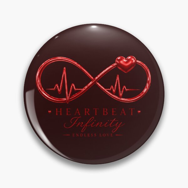 Item preview, Heartbeat Infinity – Heartbeat Line Forming Infinity Symbol, Endless Love Illustration for Couples designed and sold by JagrDesigns.
