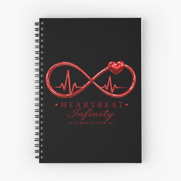 Item preview, Heartbeat Infinity – Heartbeat Line Forming Infinity Symbol, Endless Love Illustration for Couples designed and sold by JagrDesigns.