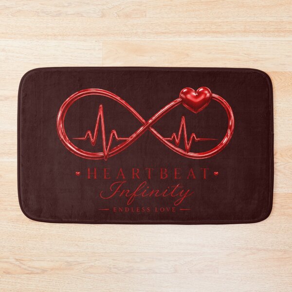 Item preview, Heartbeat Infinity – Heartbeat Line Forming Infinity Symbol, Endless Love Illustration for Couples designed and sold by JagrDesigns.