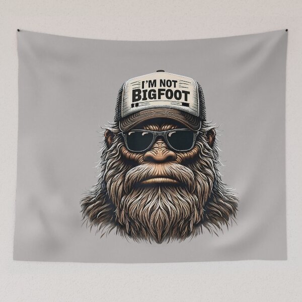 Item preview, Bigfoot in Disguise Sasquatch Sunglasses Trucker Hat Bigfoot designed and sold by GreggRoss.