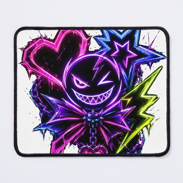 Item preview, Neon Cyberpunk Smiley Heart Emblem designed and sold by smktheduck.