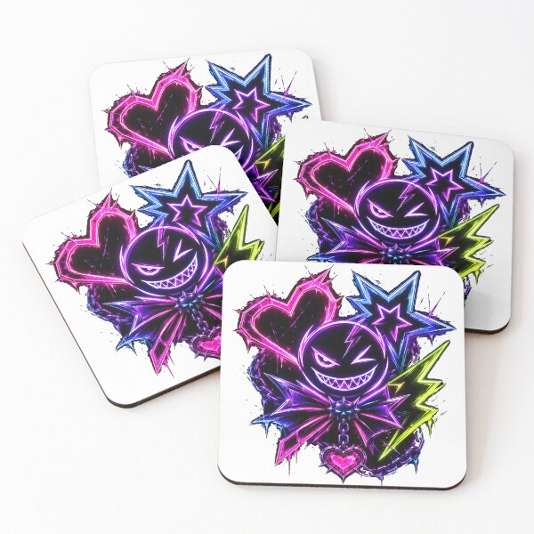 Item preview, Neon Cyberpunk Smiley Heart Emblem designed and sold by smktheduck.