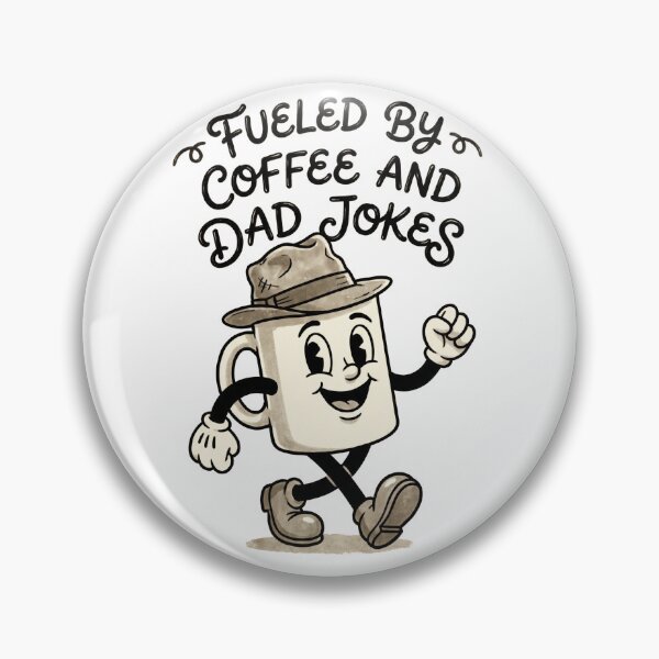 Item preview, Fueled by Coffee Dad Jokes Rubber Hose Father's Day designed and sold by TeNovaStudio.