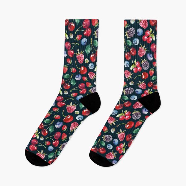 Item preview, Watercolor summer berries on dark designed and sold by art-tee-ua.