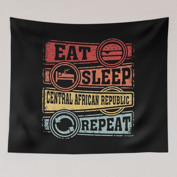 Item preview, Eat Sleep Central African Republic Repeat designed and sold by GabbyKash.
