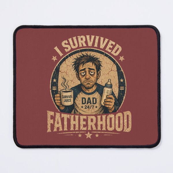 Item preview, I Survived Fatherhood - Funny Vintage Dad Shirt designed and sold by SociallyDrained.