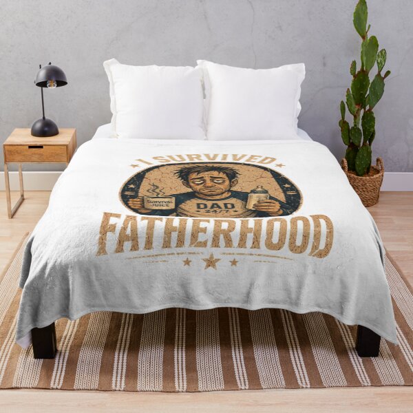 Item preview, I Survived Fatherhood - Funny Vintage Dad Shirt designed and sold by SociallyDrained.