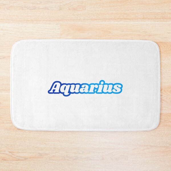 Item preview, The Water Bearer - Retro Aquarius Zodiac Text Art designed and sold by Niji Hibana.