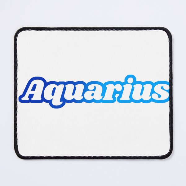 Item preview, The Water Bearer - Retro Aquarius Zodiac Text Art designed and sold by Niji Hibana.