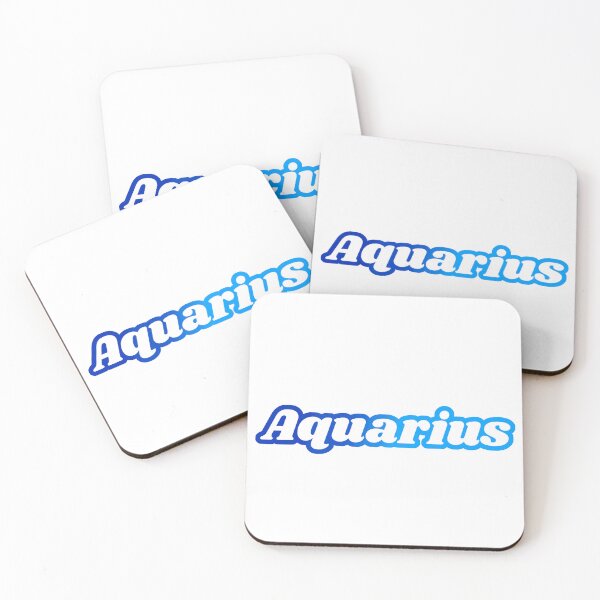 Item preview, The Water Bearer - Retro Aquarius Zodiac Text Art designed and sold by Niji Hibana.
