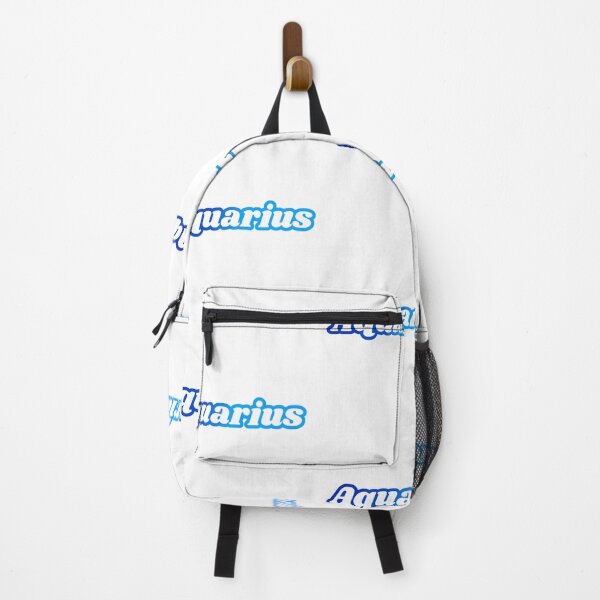 Item preview, The Water Bearer - Retro Aquarius Zodiac Text Art designed and sold by Niji Hibana.
