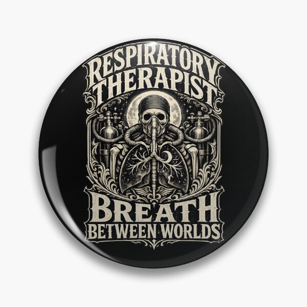 Item preview, Gothic Skeleton Respiratory Therapist Breath Between Worlds Dark Healthcare Halloween Design designed and sold by ClinicalHubs.
