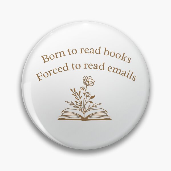 Item preview, Born To Read Books Forced To Read Emails Funny Quote designed and sold by VibeoCanvasShop.