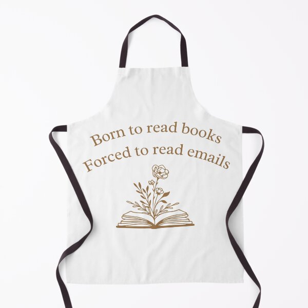 Item preview, Born To Read Books Forced To Read Emails Funny Quote designed and sold by VibeoCanvasShop.