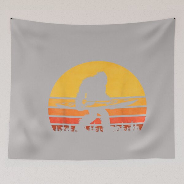 Item preview, Bigfoot Kayak Gift Apparel Retro Classic Unisex Black Small Kayaking designed and sold by GreggRoss.