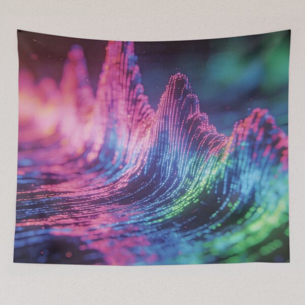 Item preview, Neon Soundwaves Electric Audio Frequency designed and sold by Hen-C-Art.