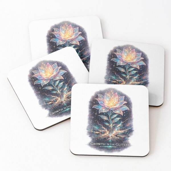 Item preview, Growth in the Glitch Surreal Floral | Motivational Mental Health T-Shirt designed and sold by NeonVoid Studio.