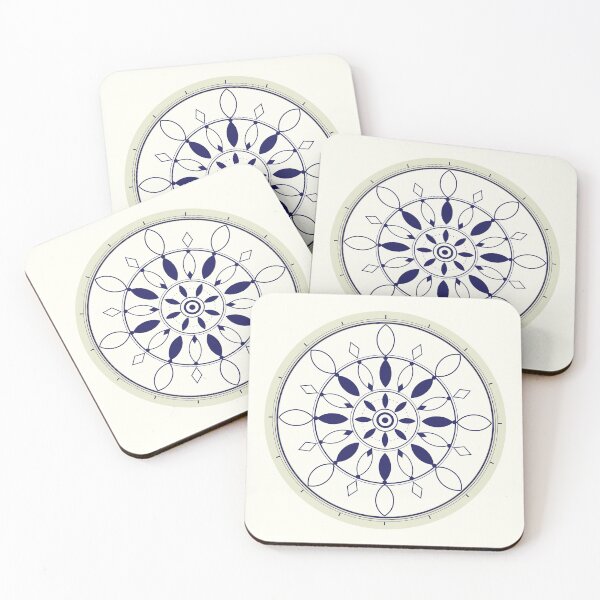 Item preview, Geometric Mandala — Navy Blue designed and sold by PiotroInk.