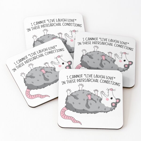 Item preview, I Cannot Live Laugh Love Opossum Meme designed and sold by JossDesign15.