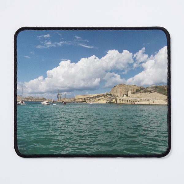 Item preview, Turquoise Harbor With Boats And Historic Stone Fort Under A Dramatic Cloudy Sky designed and sold by Nmallia.
