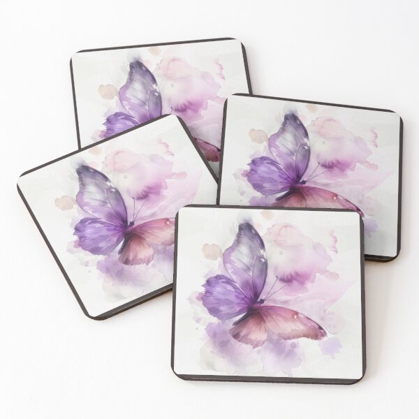 Item preview, Blushing Purple Butterfly Abstract  Artwork  designed and sold by NivyasArtistry.
