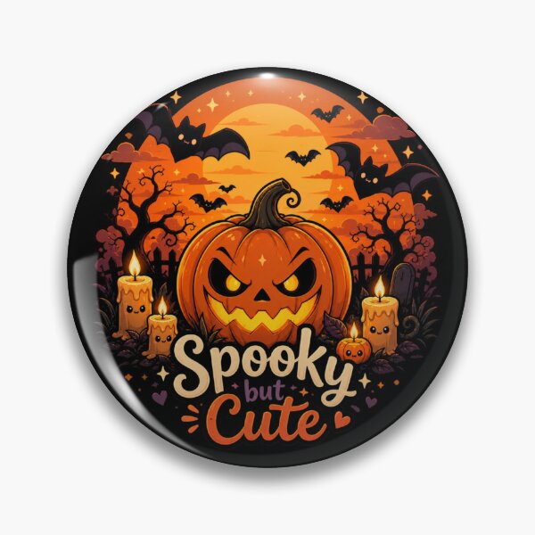 Item preview, Spooky but Cute Halloween Pumpkin Kawaii Bat Sunset Design designed and sold by MotylekAnia.