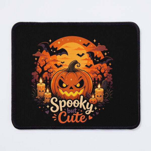 Item preview, Spooky but Cute Halloween Pumpkin Kawaii Bat Sunset Design designed and sold by MotylekAnia.