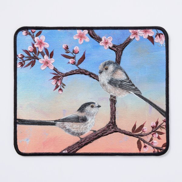 Item preview, Cherry Blossom Long-tailed Tits designed and sold by CharlotteJade.