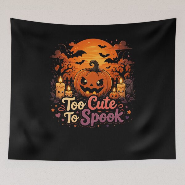 Item preview, Too Cute To Spook Halloween Pumpkin Kawaii Spooky Cute Design designed and sold by MotylekAnia.
