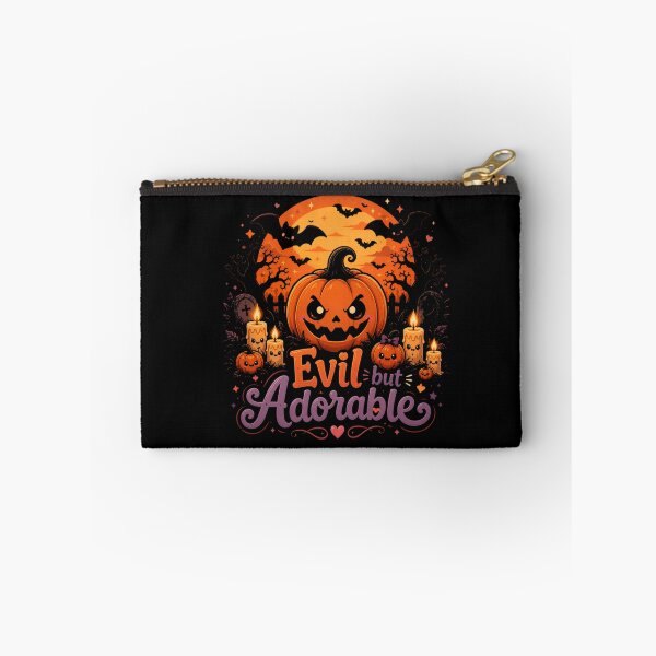 Item preview, D-Evil but Adorable Cute Halloween Pumpkin Spooky Kawaii Design designed and sold by MotylekAnia.