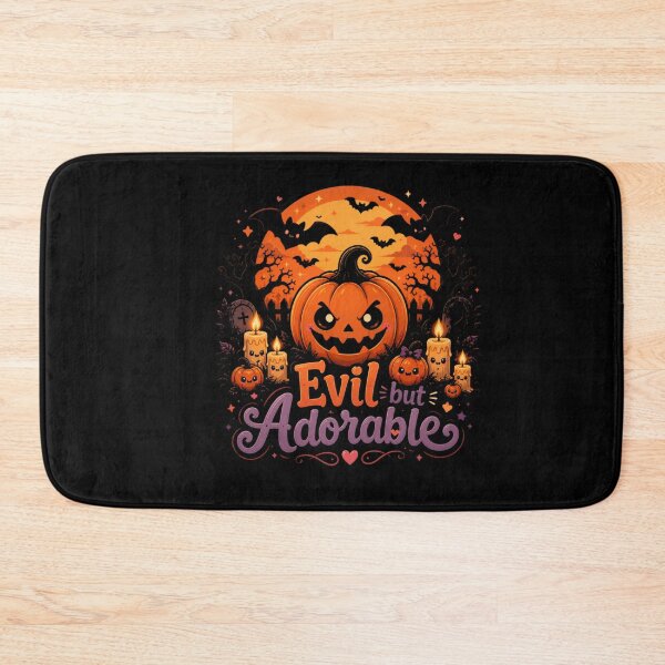 Item preview, D-Evil but Adorable Cute Halloween Pumpkin Spooky Kawaii Design designed and sold by MotylekAnia.