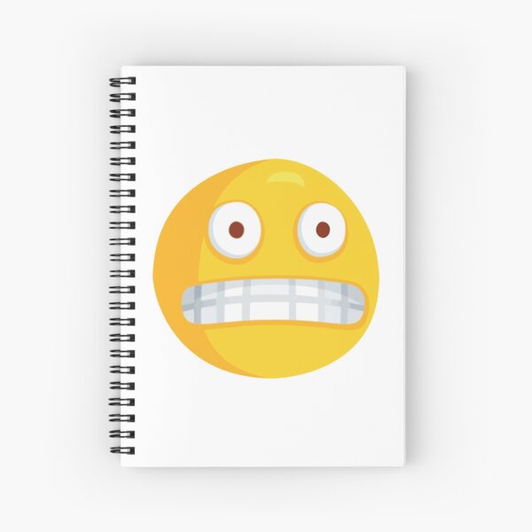 Cuadernos De Espiral Emoji Nervioso Redbubble - roblox oof cara triste cuaderno de espiral