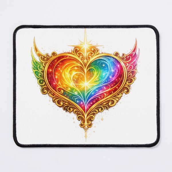 Item preview, Rainbow Cosmic Heart Energy Design designed and sold by HiteshArt111.