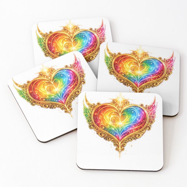 Item preview, Rainbow Cosmic Heart Energy Design designed and sold by HiteshArt111.