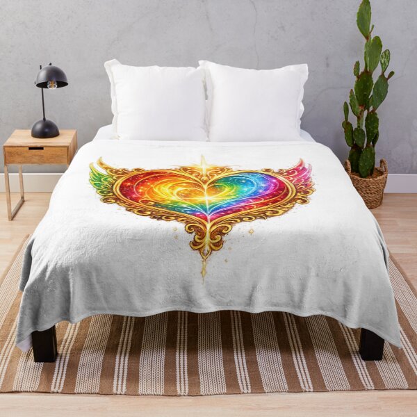 Item preview, Rainbow Cosmic Heart Energy Design designed and sold by HiteshArt111.