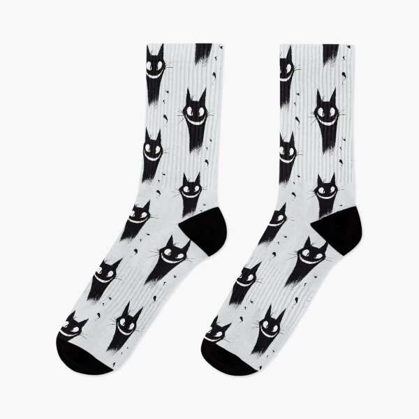 Item preview, Mischievous Black Cat Grin - Cheeky Minimalist Cat Art designed and sold by PixelQ.