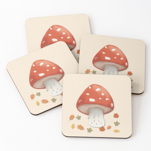 Item preview, Lucky Mushroom in the Autumn Leaves designed and sold by farbwelten by sarah.