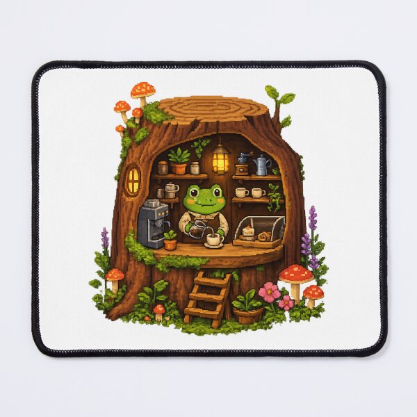 Item preview, Cozy RPG Cafe Coffee Lover Pixel Art T-Shirt designed and sold by NeonVoid Studio.