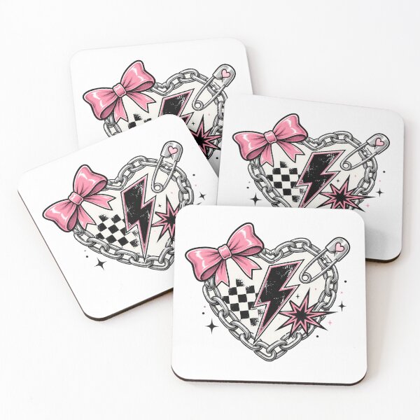 Item preview, Pink Punk Heart Chain Sticker designed and sold by smktheduck.
